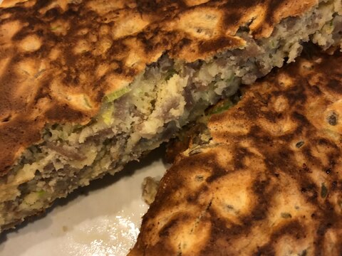 余ったゆでそばお好み焼き